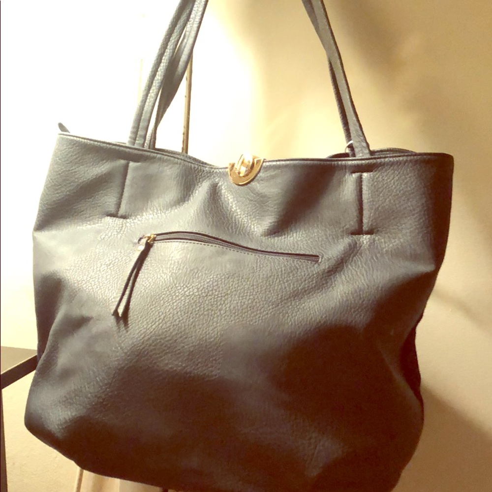 Remi & Reid Vegan leather & suede tote bag